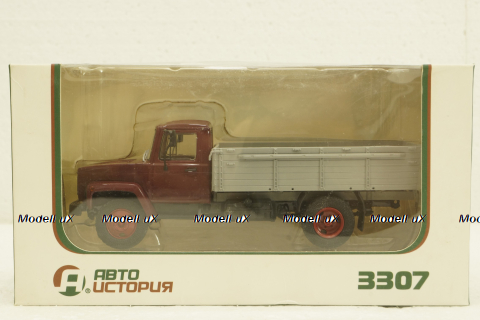 Газ-3307, бордо/серый, АвтоИстория 1:43