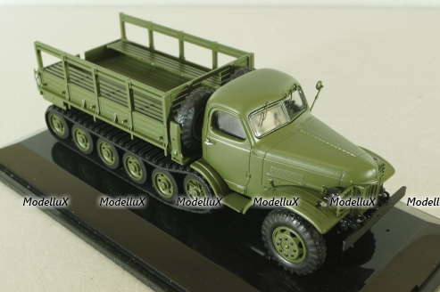 Зис-153 полугусенечный бортовой, хаки, TruckTyr 1:43