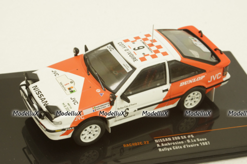 Nissan 200 SX No.6 Rallye Cote d Ivoire A.Ambrosino/D.Le Saux - 1987, RAC402C, IXO 1:43