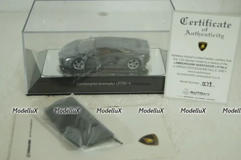 Lamborghini Aventador LP700-4 2011, metallic grey, 54646, AutoArt 1:43