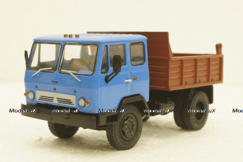 Каз-ММЗ-4502,  синий/коричневый, АвтоИстория 1:43