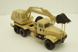 Краз-255Б ЭОВ-4421, Экскаватор бежевый, Н740, Наш Автопром 1:43