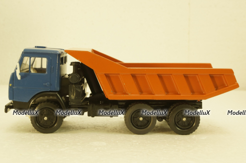 Камаз-5511, самосвал, синий/оранжевый, Арек  1:43