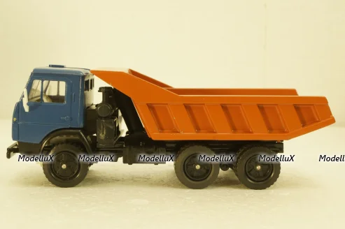 Камаз-5511, самосвал, синий/оранжевый, Арек  1:43