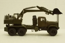 Краз-255Б1 ЭОВ-4421, Экскаватор хаки, Н739, Наш Автопром 1:43