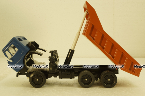 Камаз-5511, самосвал, синий/оранжевый, Арек  1:43