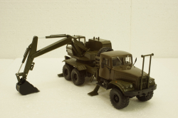 Краз-255Б1 ЭОВ-4421, Экскаватор хаки, Н739, Наш Автопром 1:43