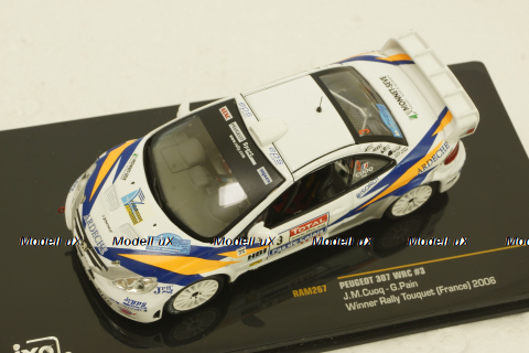 Peugeot 307 WRC #3 Winner Rally Touquet France 2006, RAM267, IXO 1:43