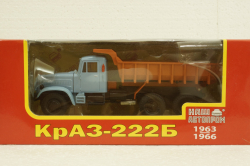 Краз-222Б самосвал, 1963г, голубой/оранжевый, Н770, Наш Автопром 1:43