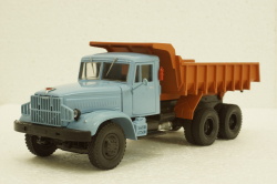 Краз-222Б самосвал, 1963г, голубой/оранжевый, Н770, Наш Автопром 1:43