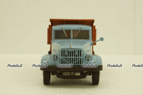 Краз-222Б самосвал, 1963г, голубой/оранжевый, Н770, Наш Автопром 1:43