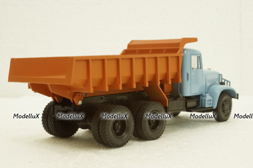 Краз-222Б самосвал, 1963г, голубой/оранжевый, Н770, Наш Автопром 1:43