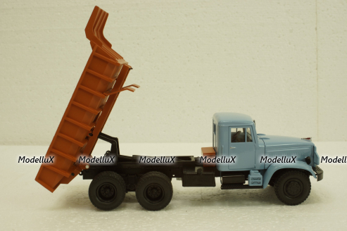 Краз-222Б самосвал, 1963г, голубой/оранжевый, Н770, Наш Автопром 1:43