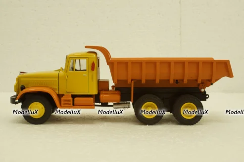 Краз-222Б самосвал, выствочный, желтый/оранжевый, Н767, Наш Автопром 1:43