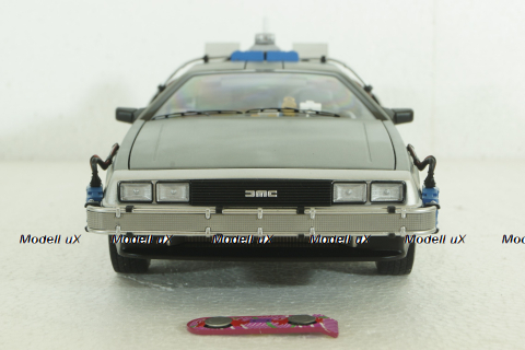 Delorean DMC 12 Time Machine with Mr. Fusion, Back To The Future, BCJ97, HotWheels Elite 1:18 