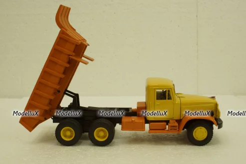 Краз-222Б самосвал, выствочный, желтый/оранжевый, Н767, Наш Автопром 1:43