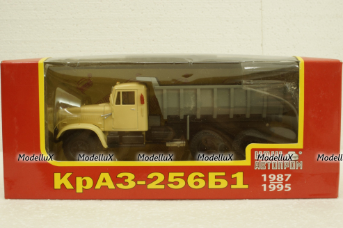 Краз-256Б1 самосвал 1987г, Хаки/зеленый, Н773, Наш Автопром 1:43