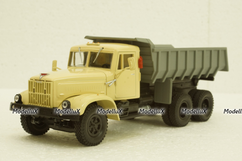 Краз-256Б1 самосвал 1987г, Хаки/зеленый, Н773, Наш Автопром 1:43