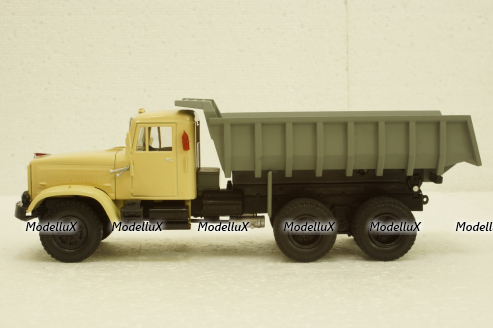 Краз-256Б1 самосвал 1987г, Хаки/зеленый, Н773, Наш Автопром 1:43
