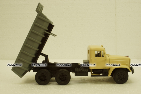 Краз-256Б1 самосвал 1987г, Хаки/зеленый, Н773, Наш Автопром 1:43