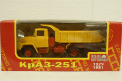 Краз-251 самосвал, 1979г, желтый, Н782, Наш Автопром 1:43