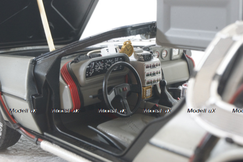 Delorean DMC 12 Time Machine with Mr. Fusion, Back To The Future, BCJ97, HotWheels Elite 1:18 