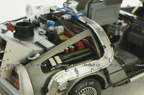 Delorean DMC 12 Time Machine with Mr. Fusion, Back To The Future, BCJ97, Hot Wheels Elite 1:18 