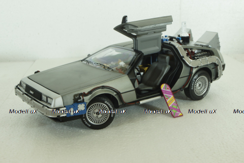 Delorean DMC 12 Time Machine with Mr. Fusion, Back To The Future, BCJ97, HotWheels Elite 1:18 