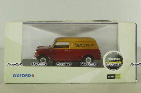 Austin Mini Van BSA (Mini Cooper) 1974,  red/orange, MV033, Oxford 1:43