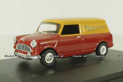 Austin Mini Van BSA (Mini Cooper) 1974,  red/orange, MV033, Oxford 1:43