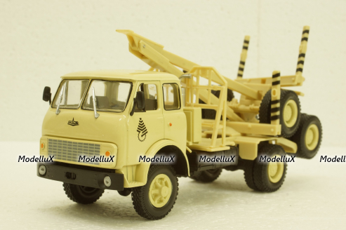 Маз-509А лесовоз 1984 бежевый, Н715, Наш Автопром 1:43