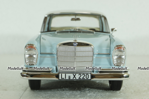 Mercedes 220S, W111, 1965, light blue, 183920, Norev 1:18