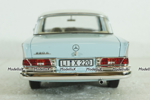 Mercedes 220S, W111, 1965, light blue, 183920, Norev 1:18
