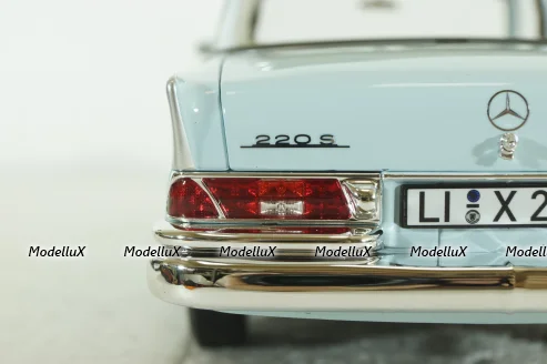 Mercedes 220S, W111, 1965, light blue, 183920, Norev 1:18