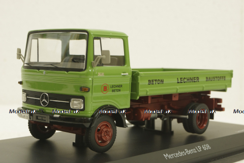 Mercedes LP608 kipper, Lechner Beton, green, 450351500, Schuco 1:43