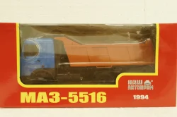 Маз-5516 Самосвал 1994г, синий/оранжевый, Н711, Наш Автопром 1:43