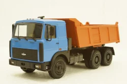 Маз-5516 Самосвал 1994г, синий/оранжевый, Н711, Наш Автопром 1:43