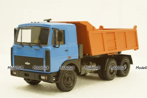 Маз-5516 Самосвал 1994г, синий/оранжевый, Н711, Наш Автопром 1:43