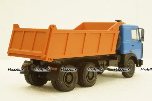 Маз-5516 Самосвал 1994г, синий/оранжевый, Н711, Наш Автопром 1:43