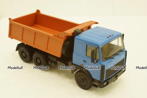 Маз-5516 Самосвал 1994г, синий/оранжевый, Н711, Наш Автопром 1:43