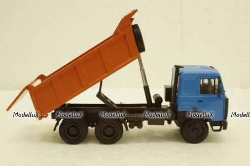 Маз-5516 Самосвал 1994г, синий/оранжевый, Н711, Наш Автопром 1:43
