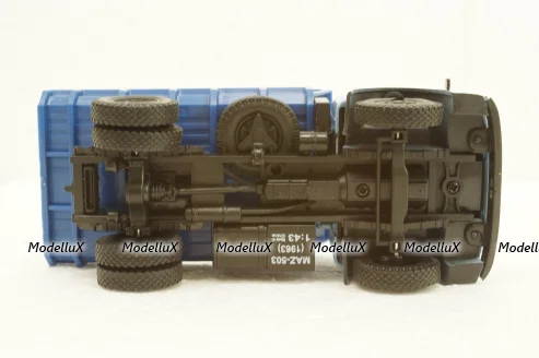 Маз-503 самосвал, 1963г голубой/синий, Н981, Наш Автопром 1:43