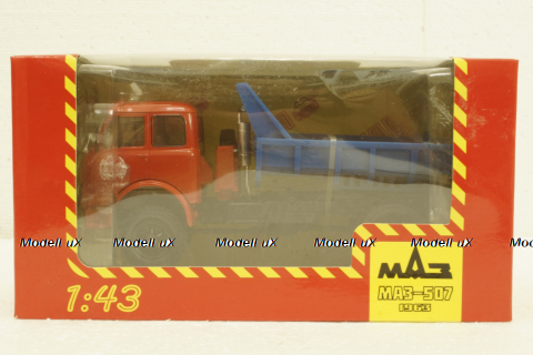 Маз-507 самосвал, 1963г красный/синий, Н986, Наш Автопром 1:43