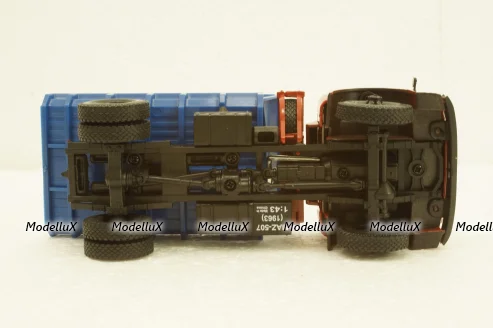 Маз-507 самосвал, 1963г красный/синий, Н986, Наш Автопром 1:43
