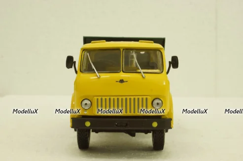 Маз-509Б самосвал, 1962г желтый/зеленый, Н721, Наш Автопром 1:43