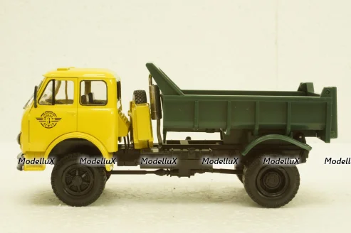 Маз-509Б самосвал, 1962г желтый/зеленый, Н721, Наш Автопром 1:43