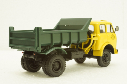 Маз-509Б самосвал, 1962г желтый/зеленый, Н721, Наш Автопром 1:43