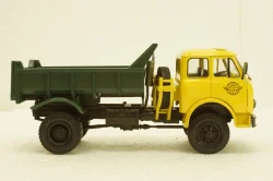 Маз-509Б самосвал, 1962г желтый/зеленый, Н721, Наш Автопром 1:43