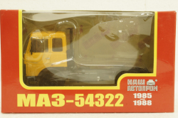 Маз-54322 тягач 1985г, желтый, Н793, Наш Автопром 1:43