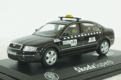 Skoda Superb, Taxi, black, 143ABXbl, Abrex 1:43